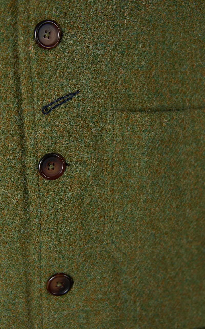 Universal Works Bakers Jacket Harris Tweed Olive - Image 3