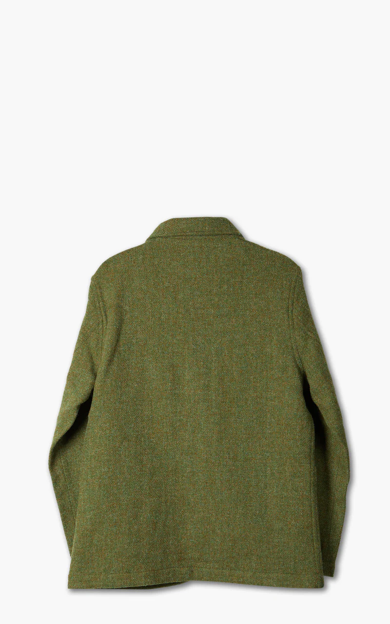 Universal Works Bakers Jacket Harris Tweed Olive - Image 4
