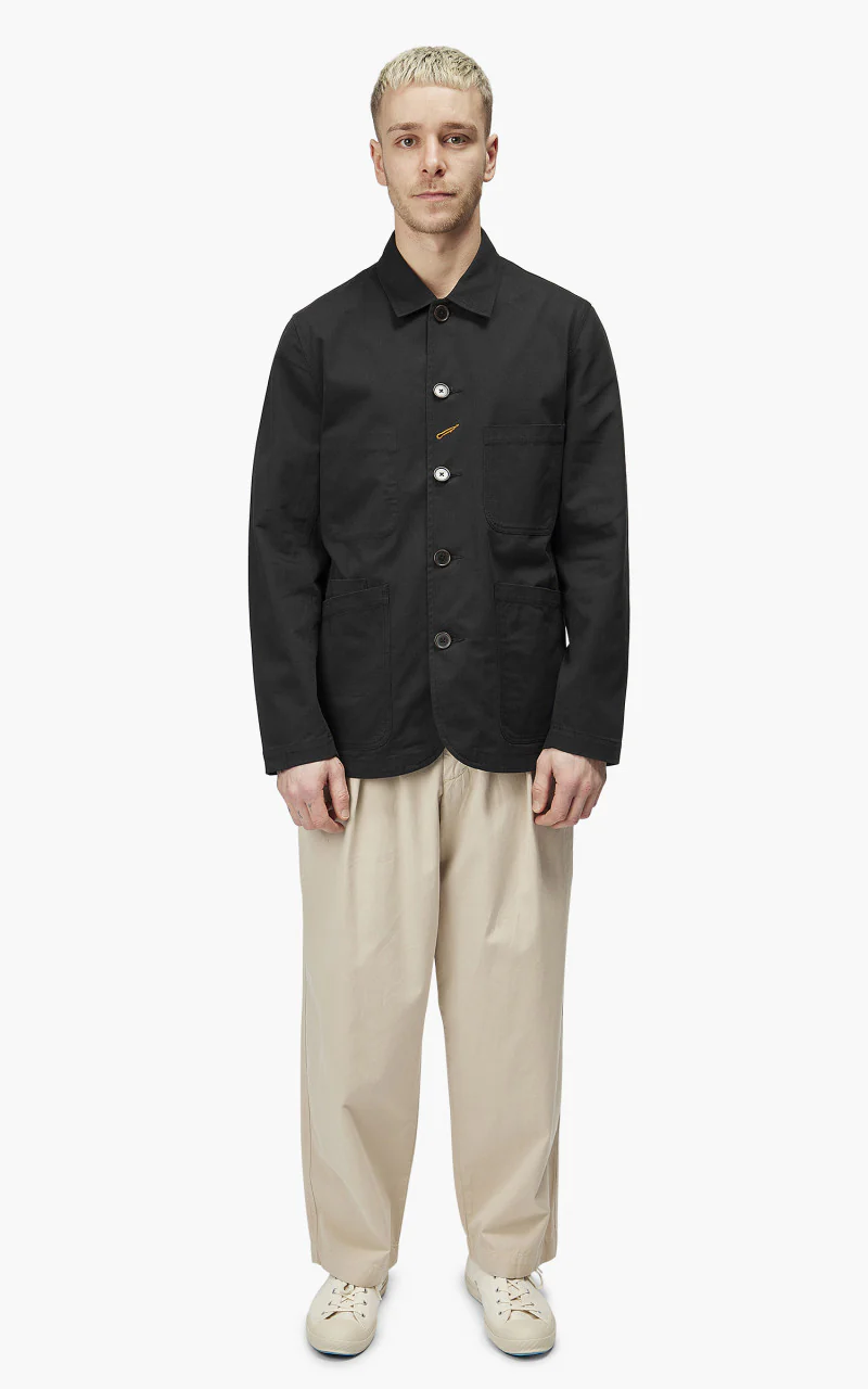 Universal Works Bakers Jacket Twill Black - Image 2