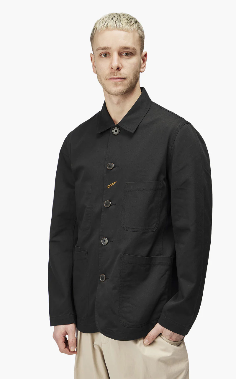 Universal Works Bakers Jacket Twill Black - Image 3