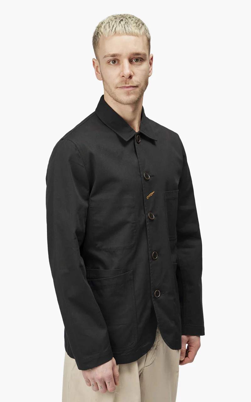 Universal Works Bakers Jacket Twill Black - Image 6