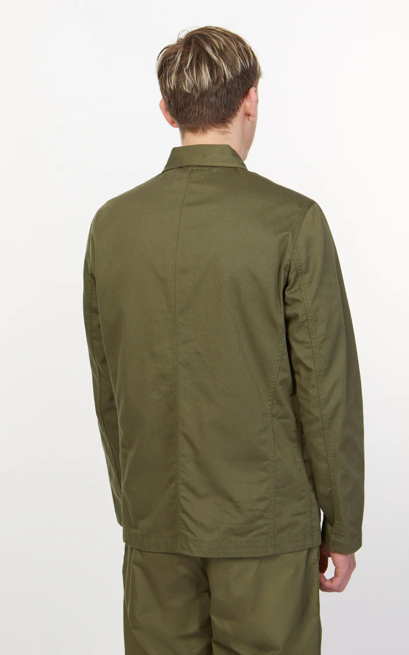 Universal Works Bakers Jacket Twill Light Olive - Image 6