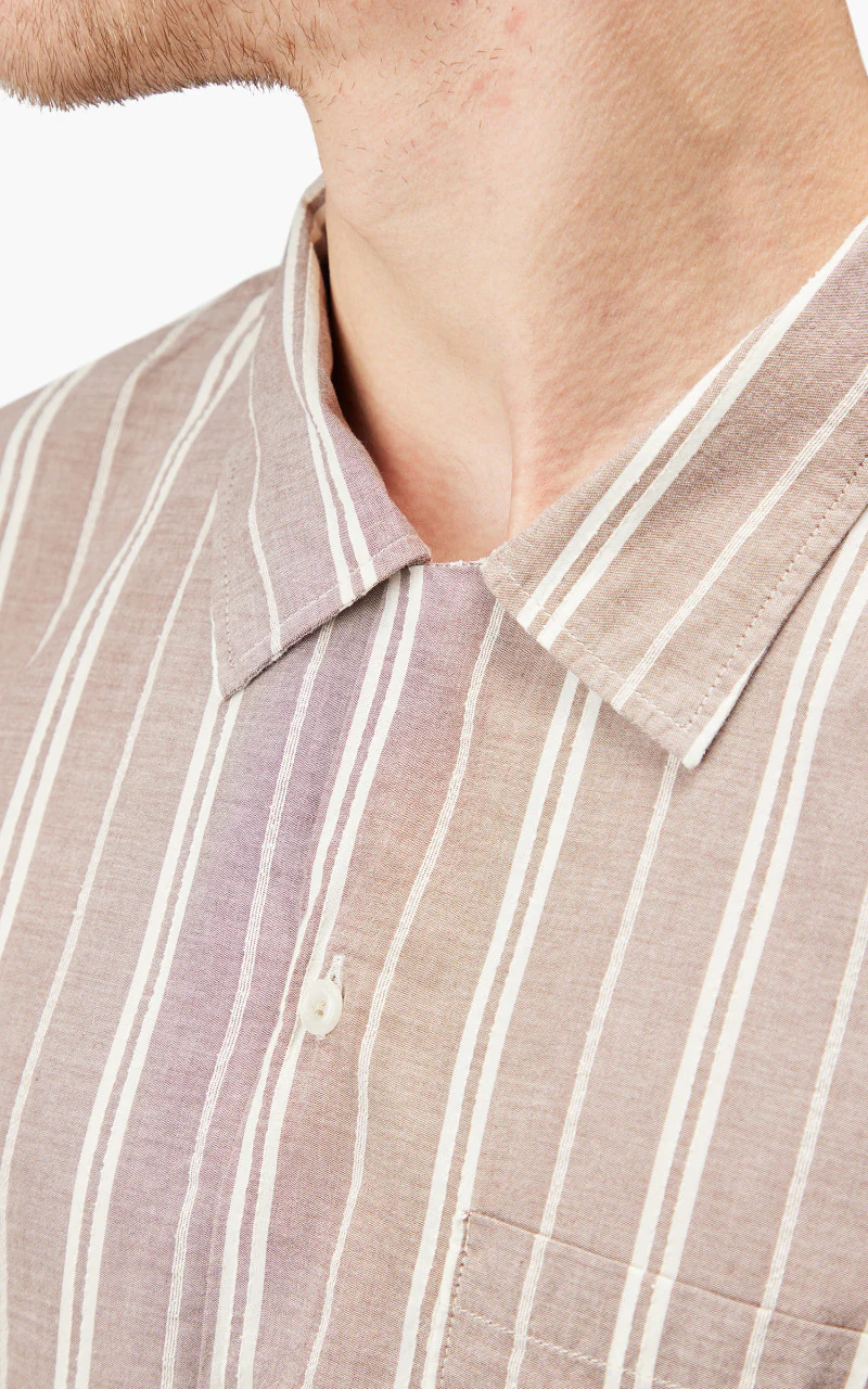 Universal Works Camp Shirt Nisi Cotton Brown - Image 4
