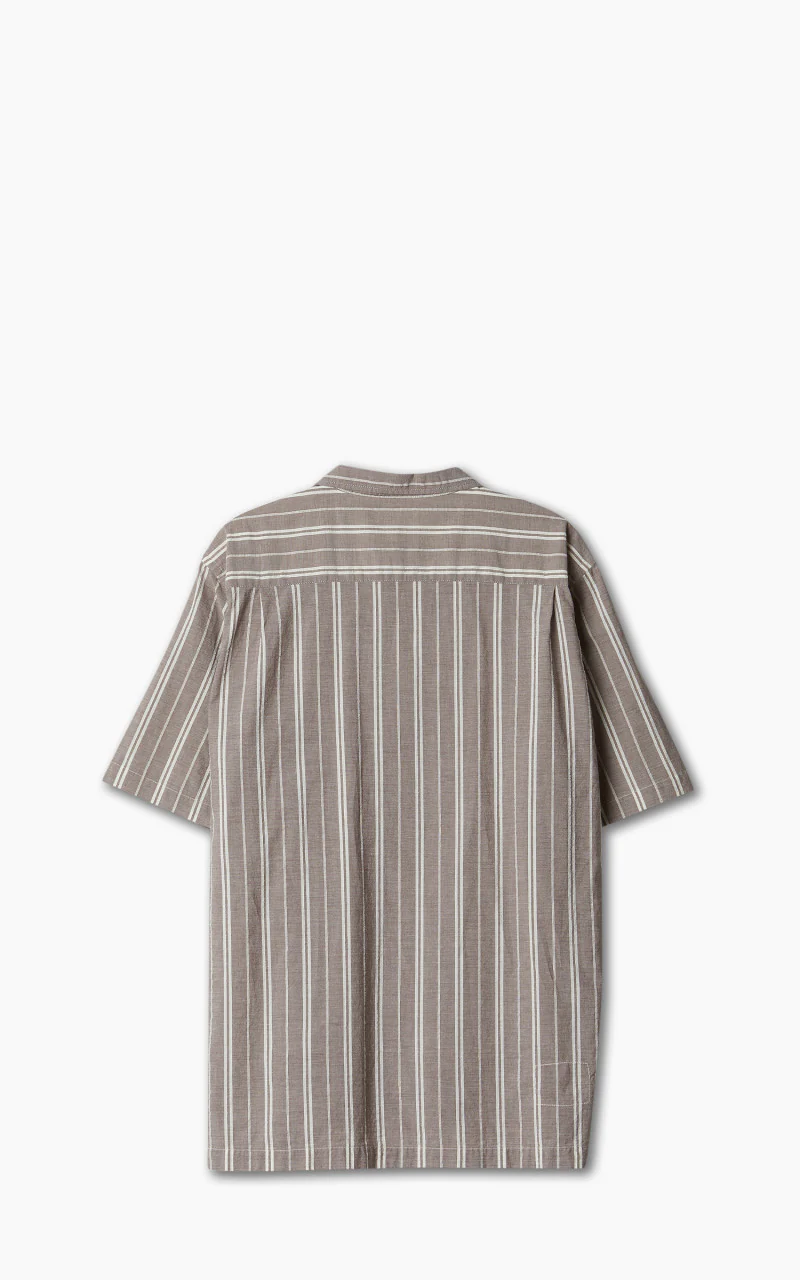 Universal Works Camp Shirt Nisi Cotton Brown - Image 8