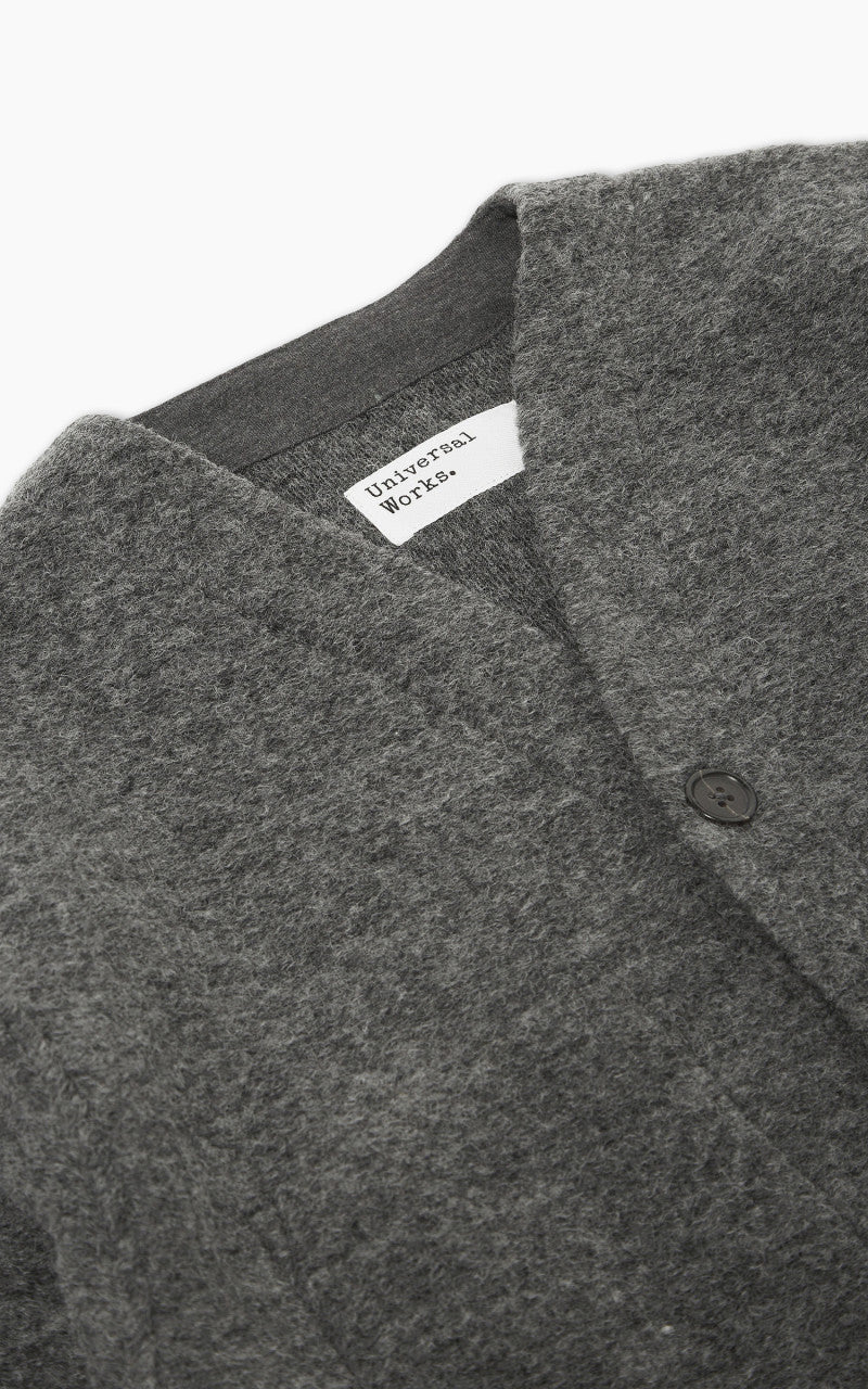 Universal Works Cardigan Wool Fleece Grey Marl - Image 3