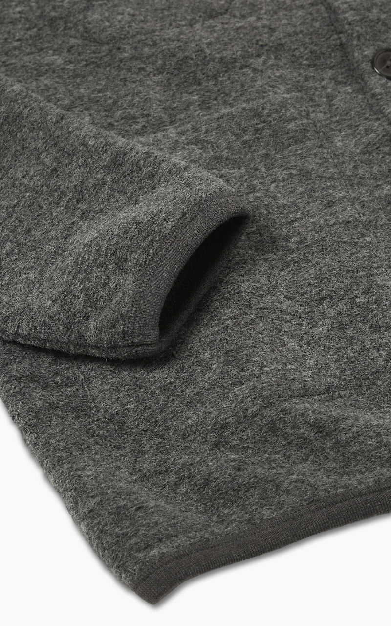 Universal Works Cardigan Wool Fleece Grey Marl - Image 7