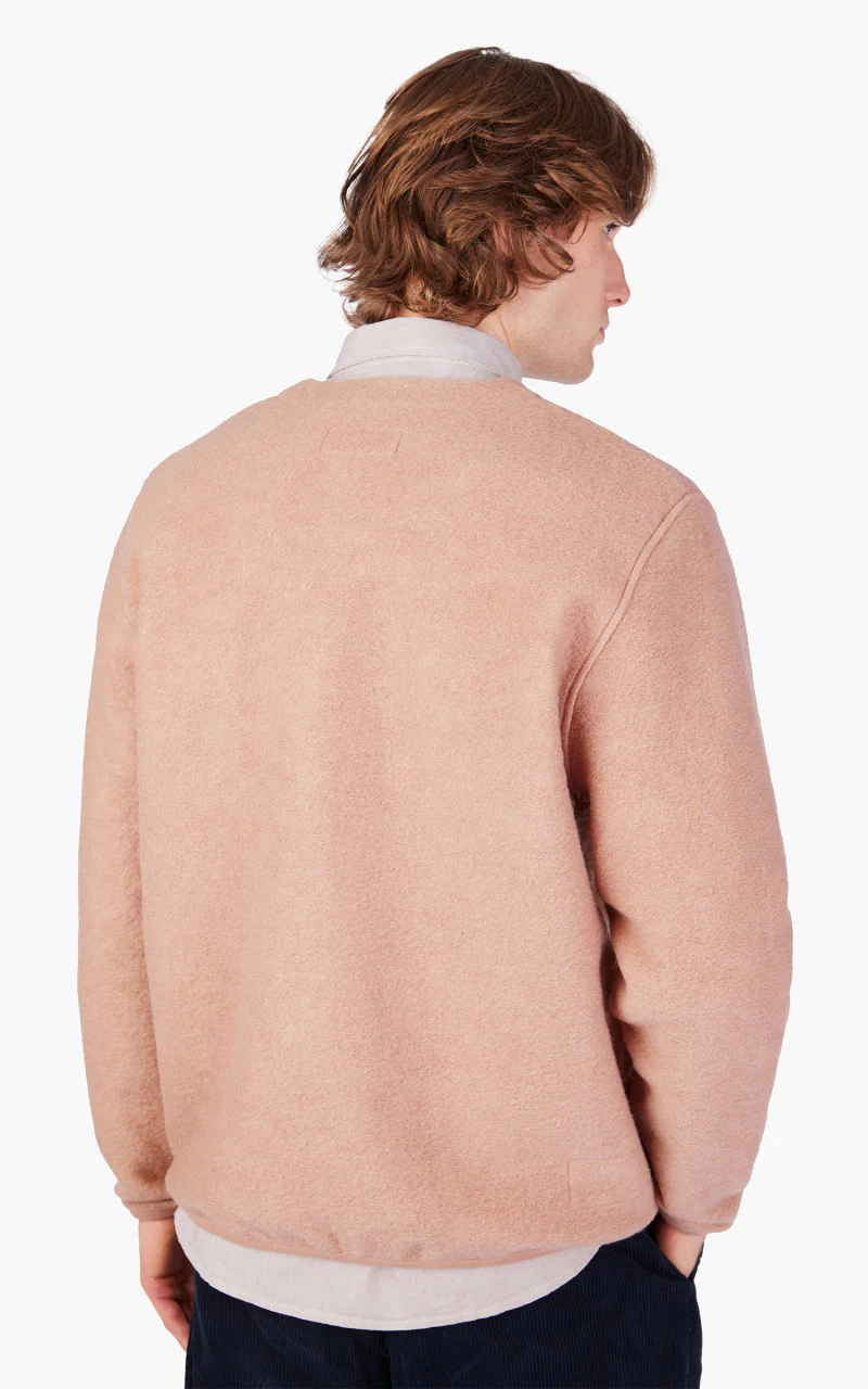 Universal Works Cardigan Wool Fleece Pink - Image 10