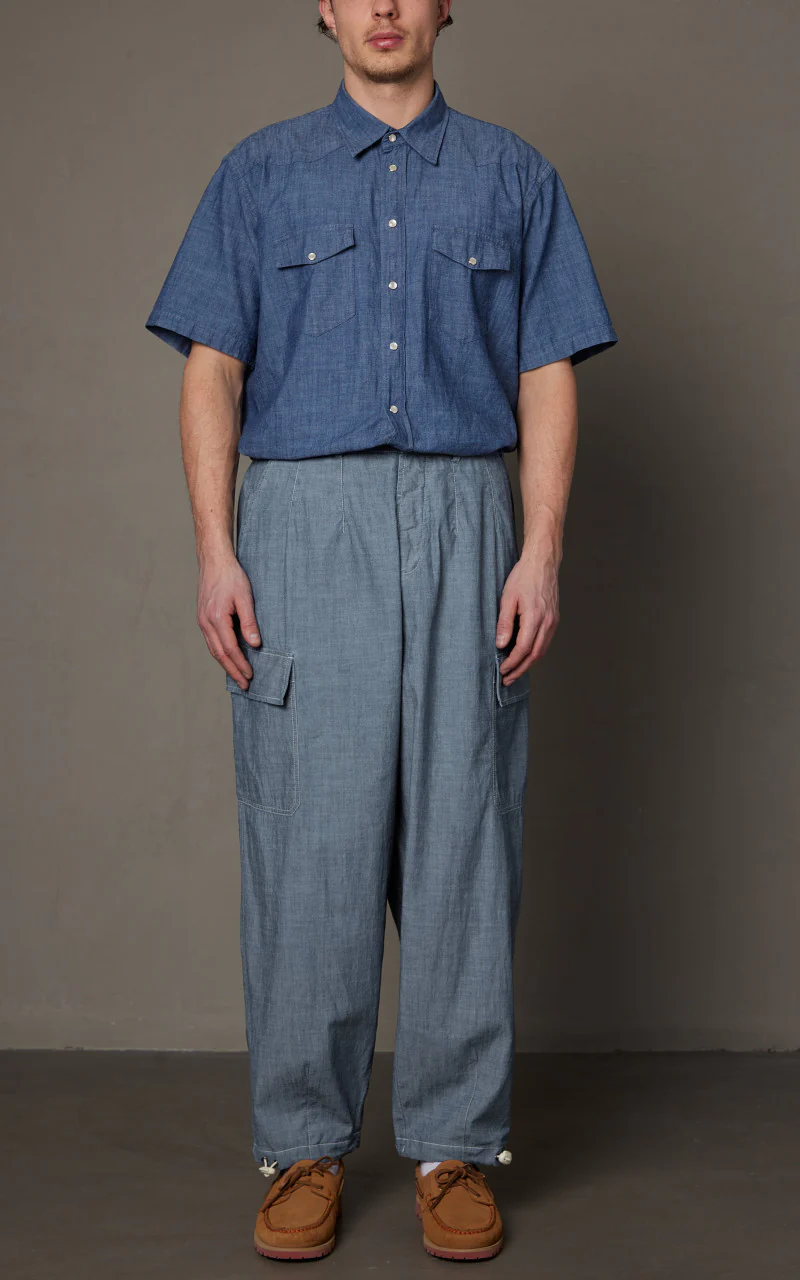 Universal Works Cargo Pant Chambray Indigo - Image 4