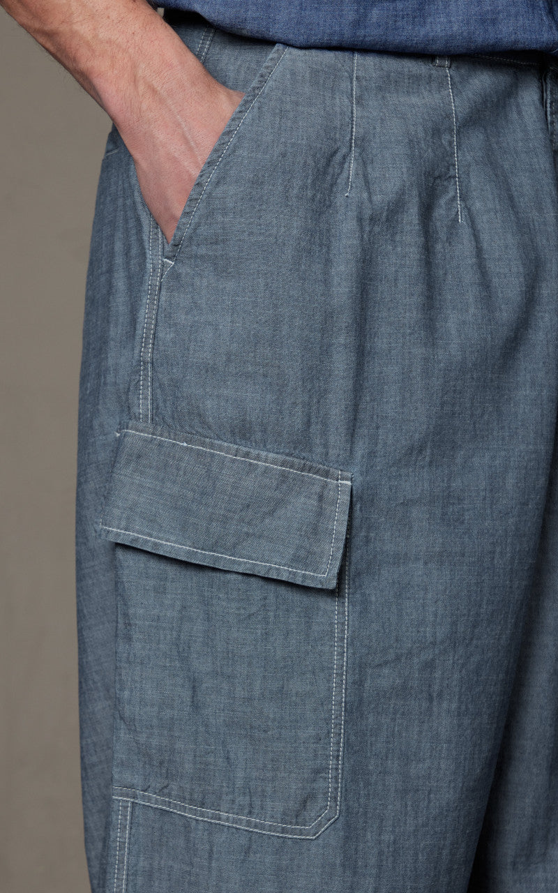 Universal Works Cargo Pant Chambray Indigo - Image 6