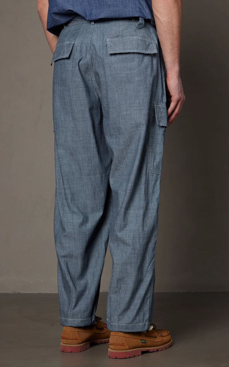 Universal Works Cargo Pant Chambray Indigo - Image 8