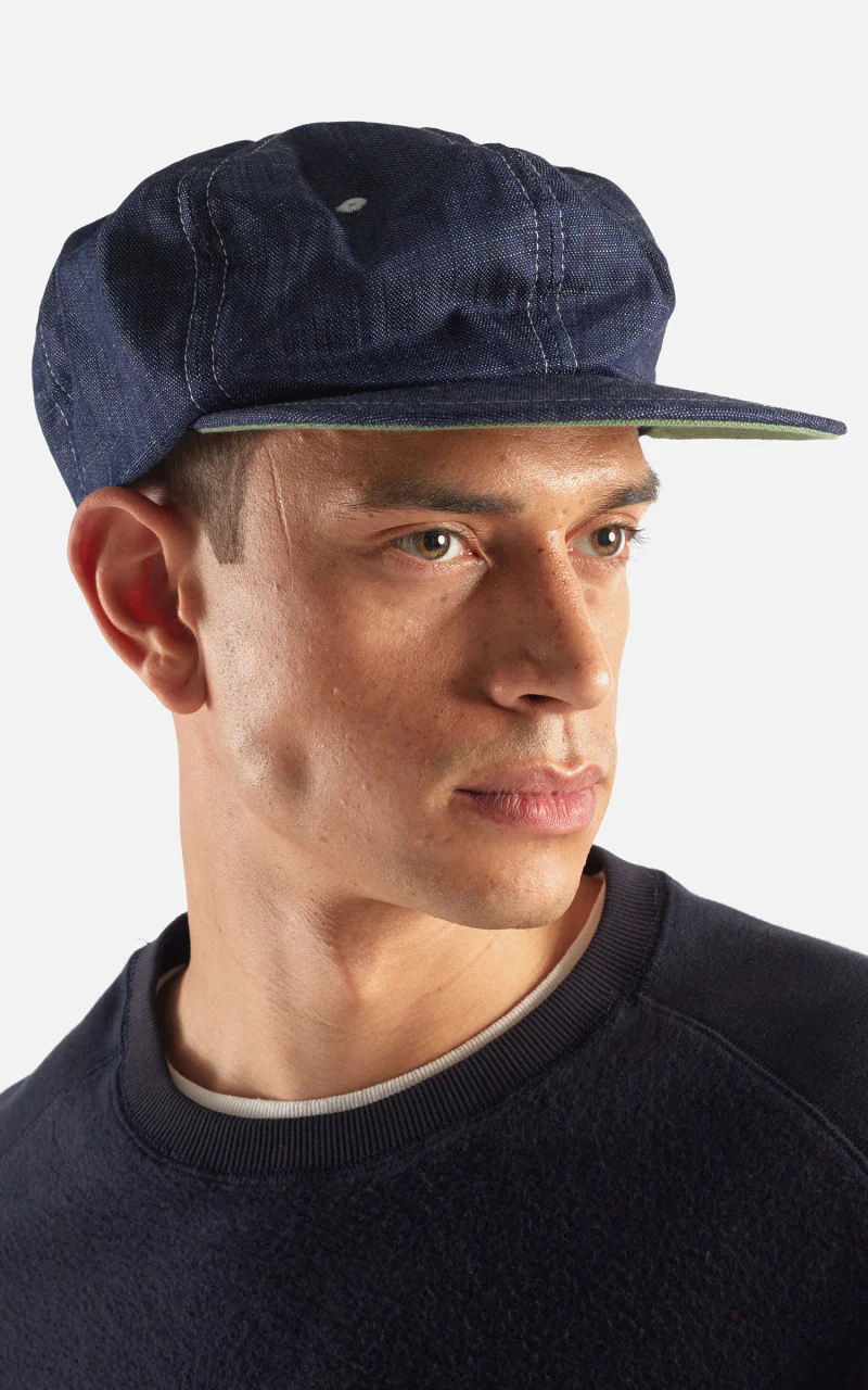 Universal Works Cricket Cap Atlantic Denim Indigo - Image 2