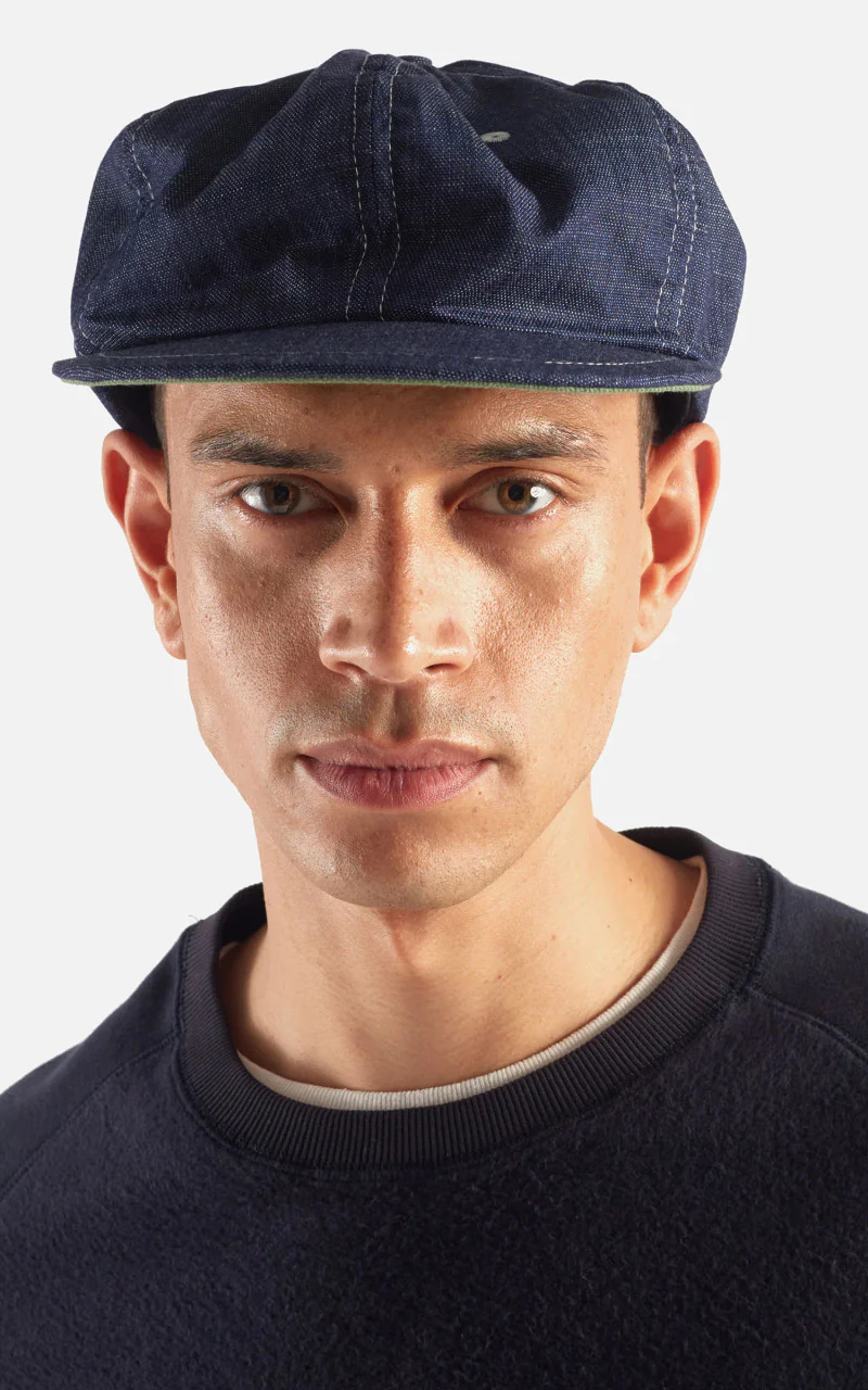 Universal Works Cricket Cap Atlantic Denim Indigo - Image 4