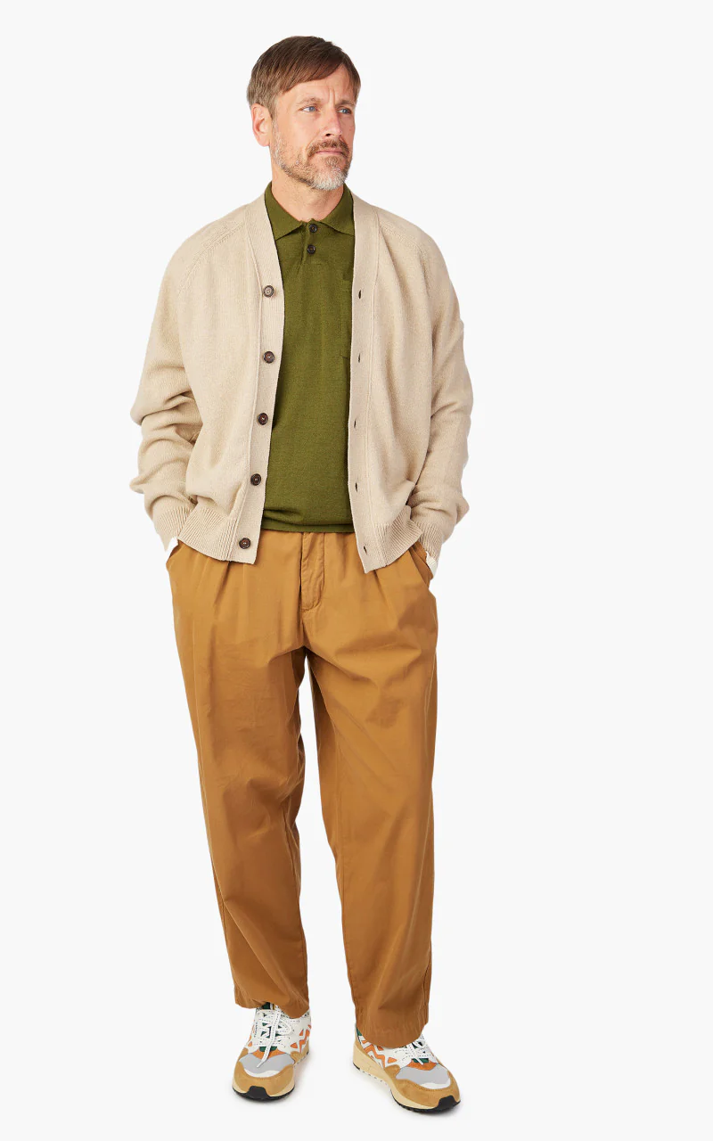 Universal Works David Cardigan Eco Cotton Dark Sand - Image 2