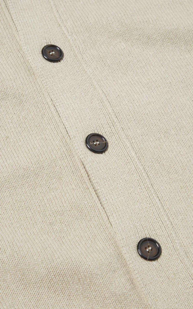Universal Works David Cardigan Eco Cotton Dark Sand - Image 5