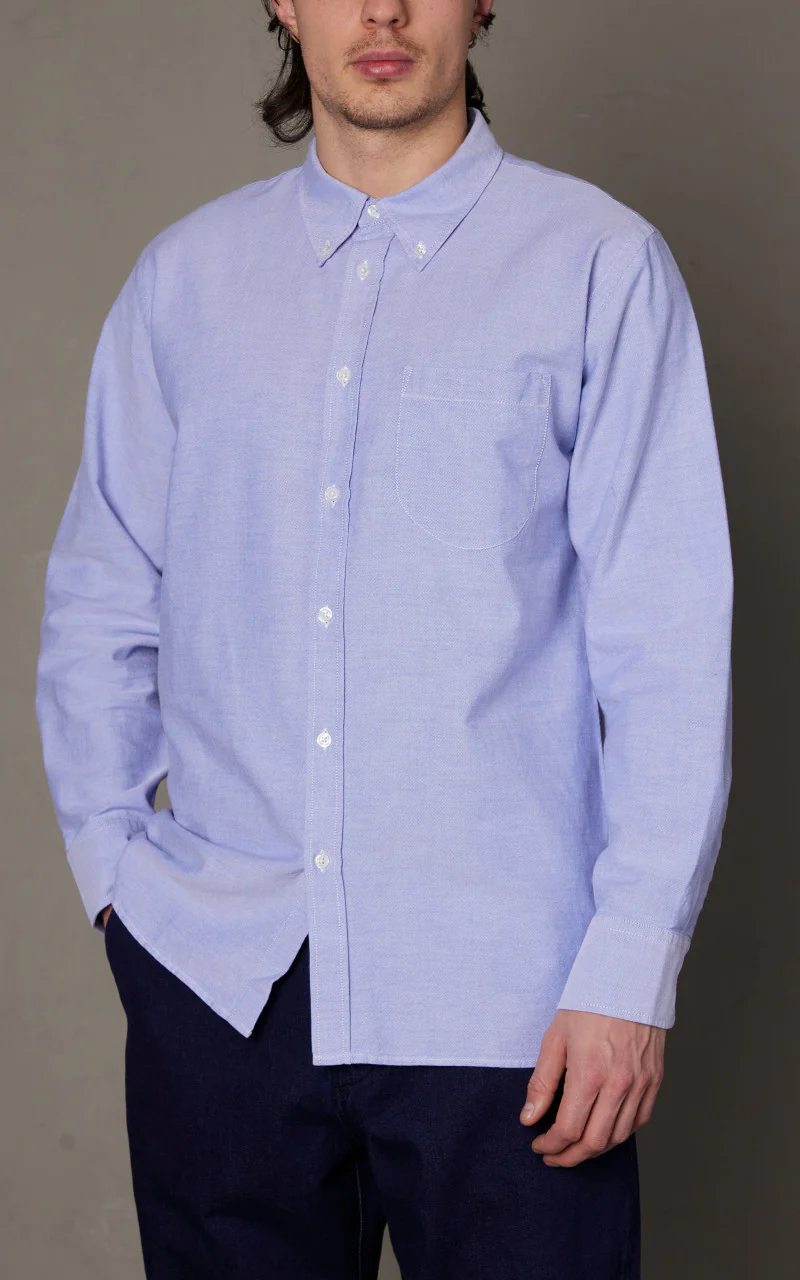 Universal Works Daybrook Shirt JPN Oxford Cotton Sky - Image 4