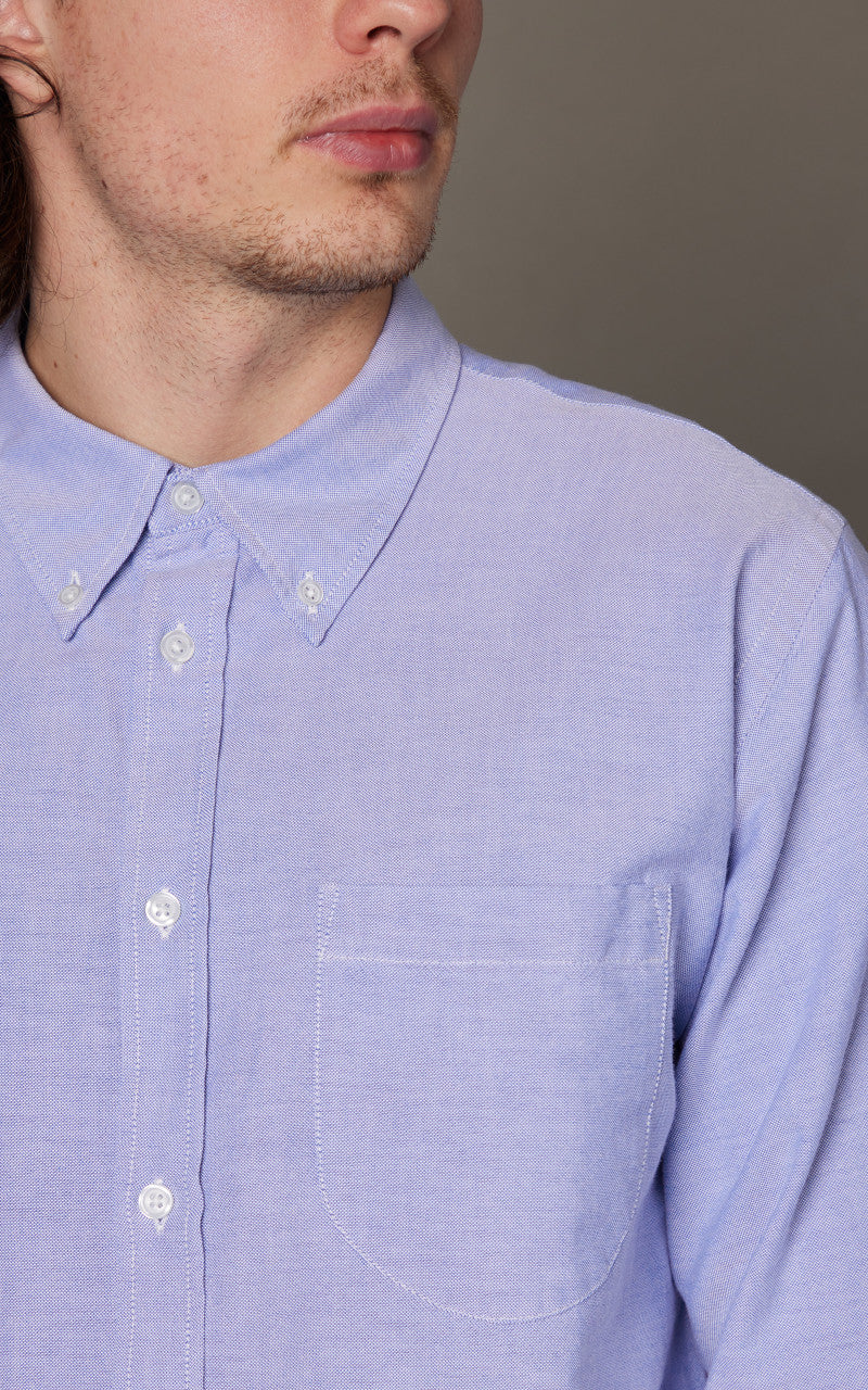 Universal Works Daybrook Shirt JPN Oxford Cotton Sky - Image 5