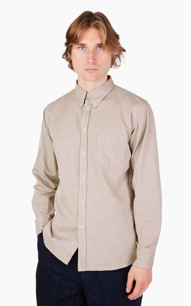 Universal Works Daybrook Shirt Organic Oxford Sand - Image 4