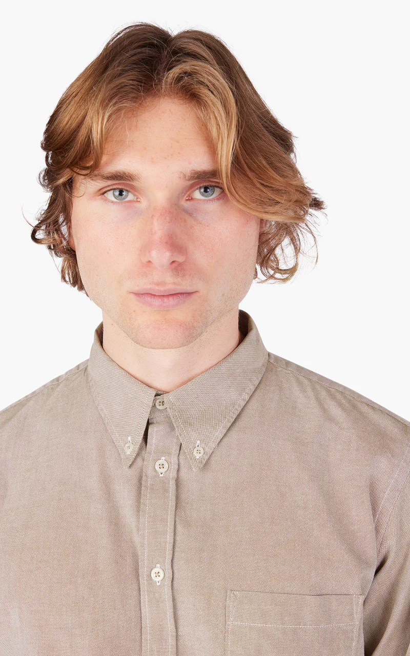 Universal Works Daybrook Shirt Organic Oxford Sand - Image 5