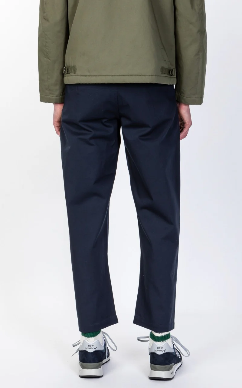 Universal Works Double Pleat Pant Twill Navy - Image 3