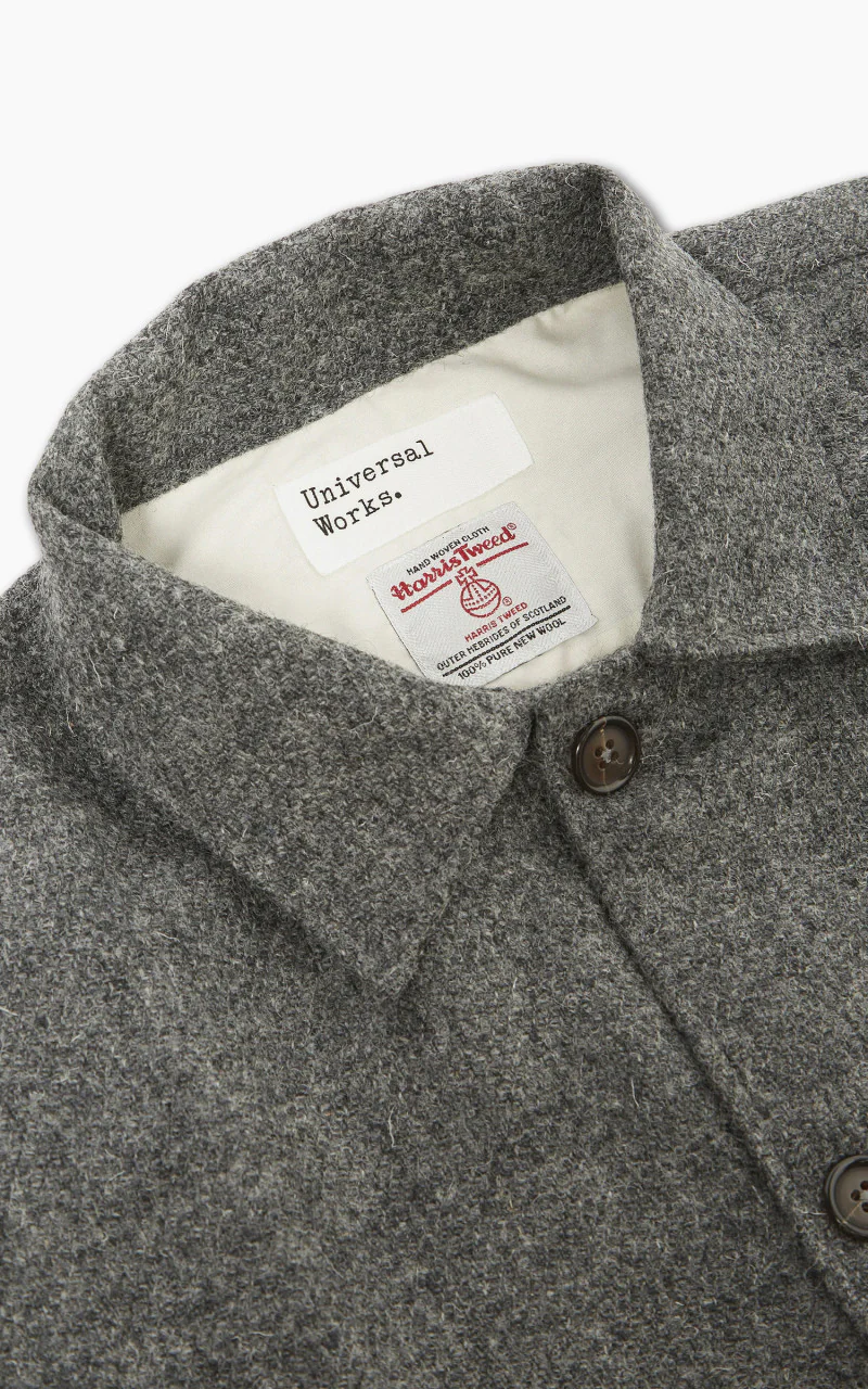 Universal Works Easy Over Jacket Harris Tweed Grey - Image 3