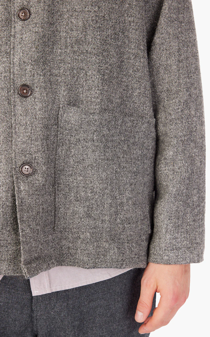 Universal Works Easy Over Jacket Harris Tweed Grey - Image 8