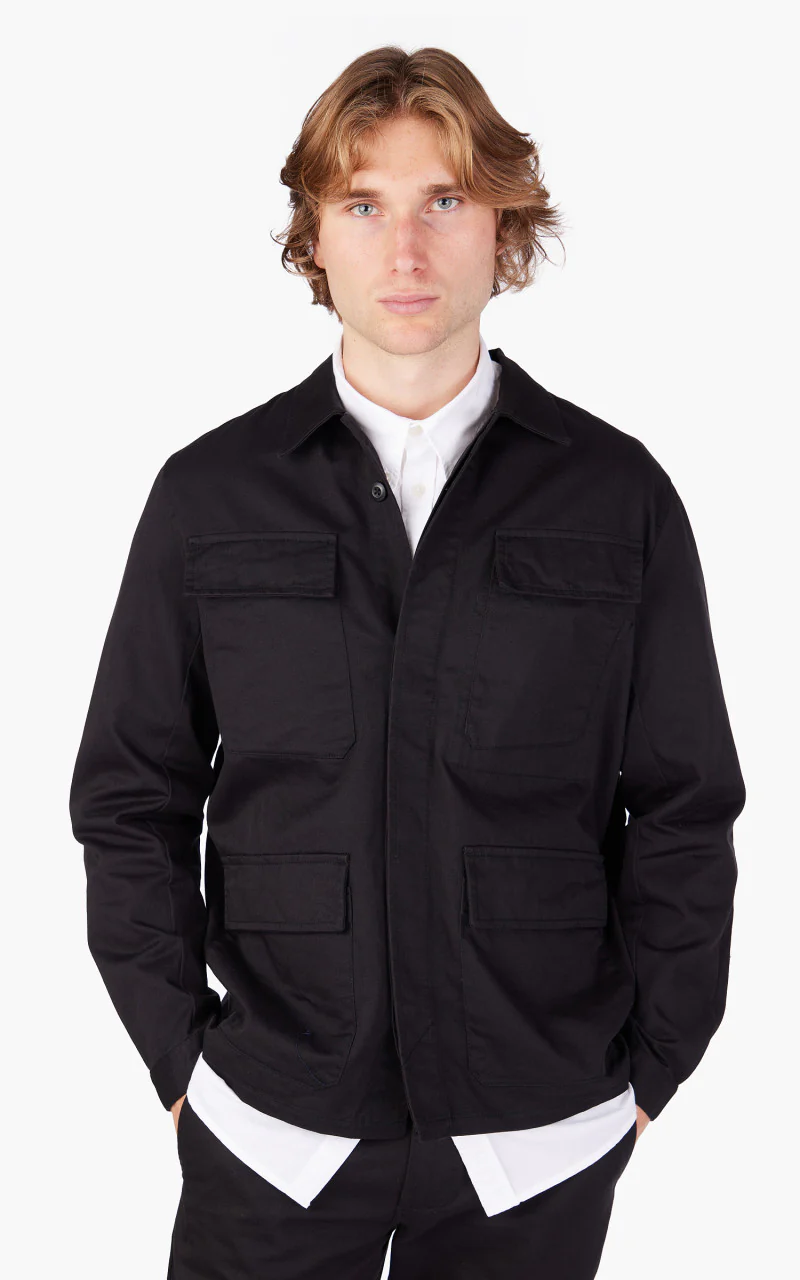 Universal Works Fatigue Jacket Black - Image 2