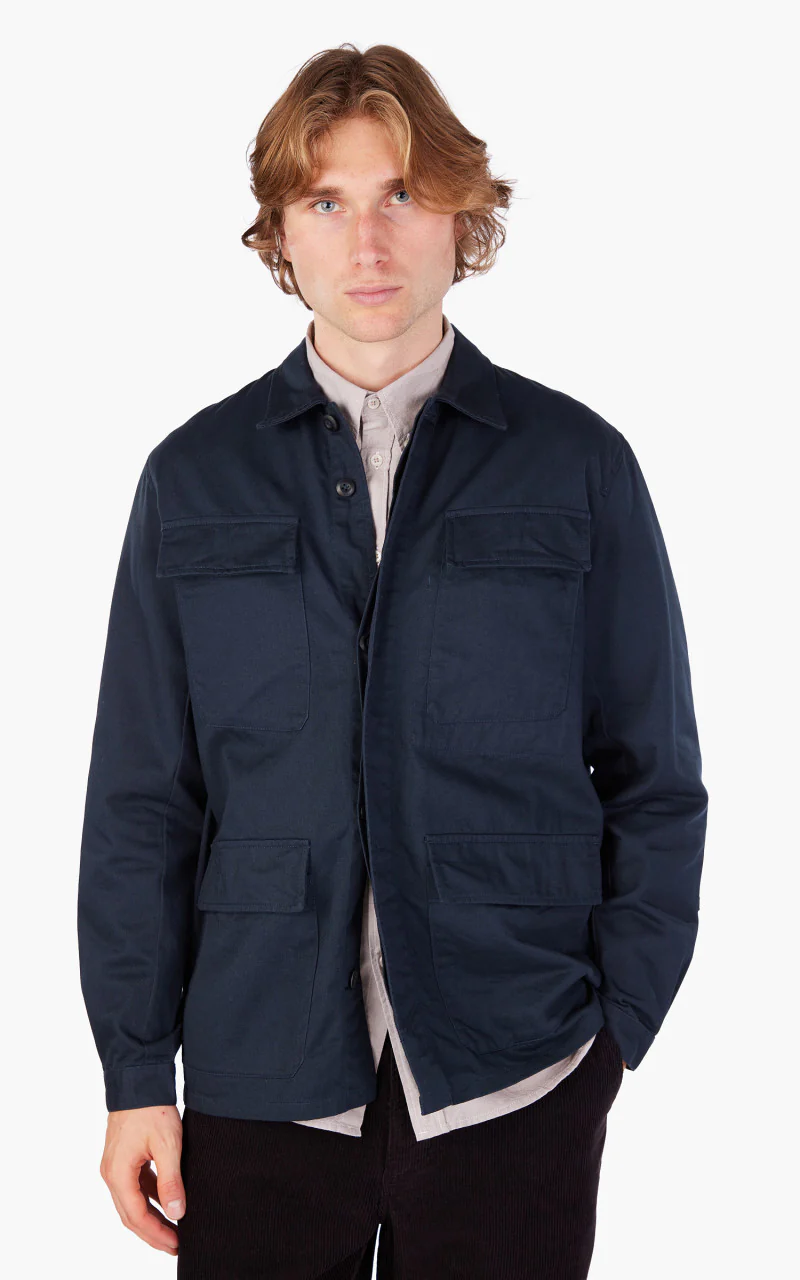 Universal Works Fatigue Jacket Navy - Image 2