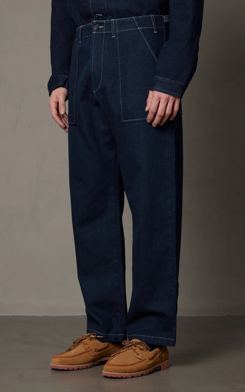 Universal Works Fatigue Pant Denim Indigo - Image 3