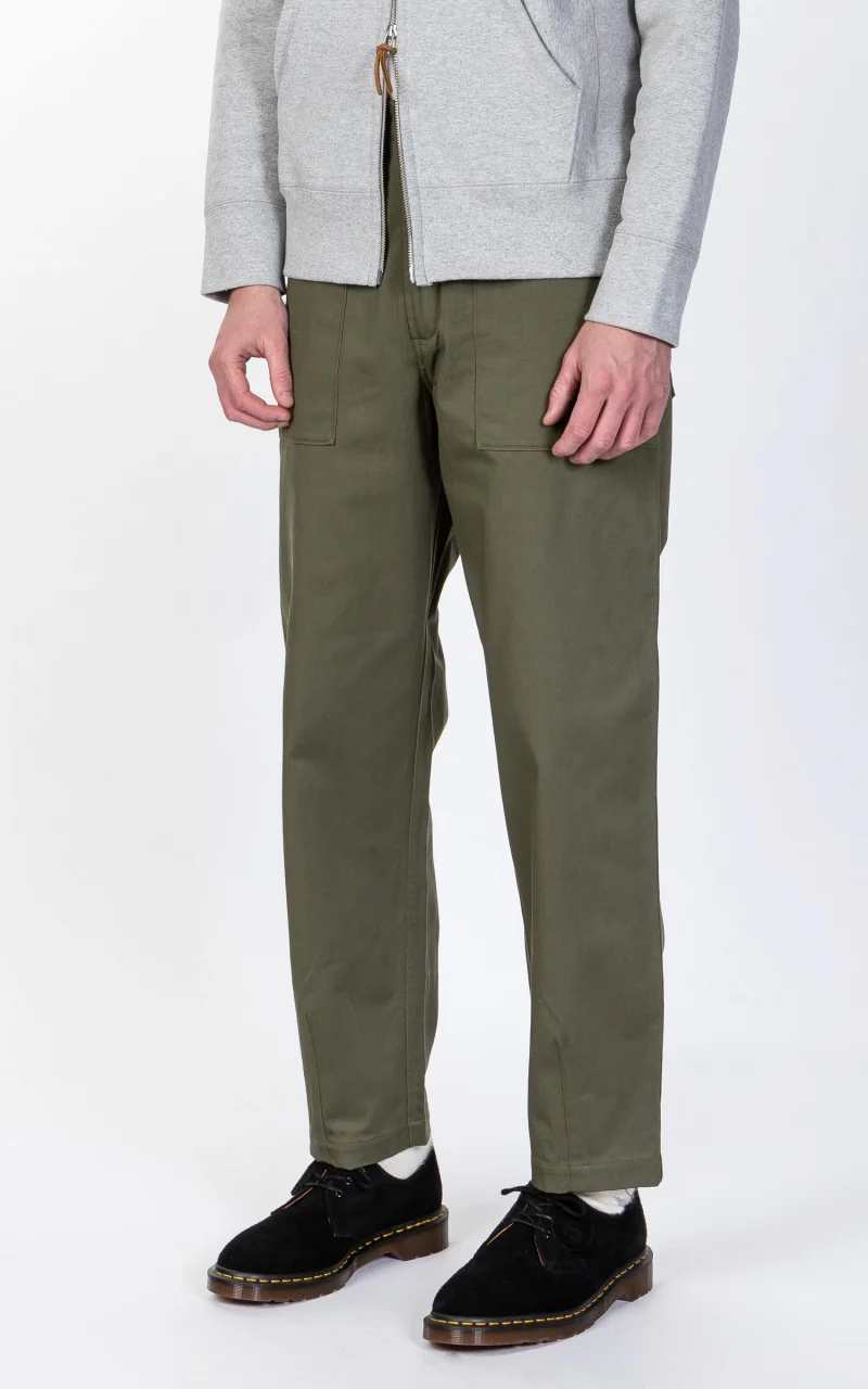 Universal Works Fatigue Pant Twill Light Olive - Image 4