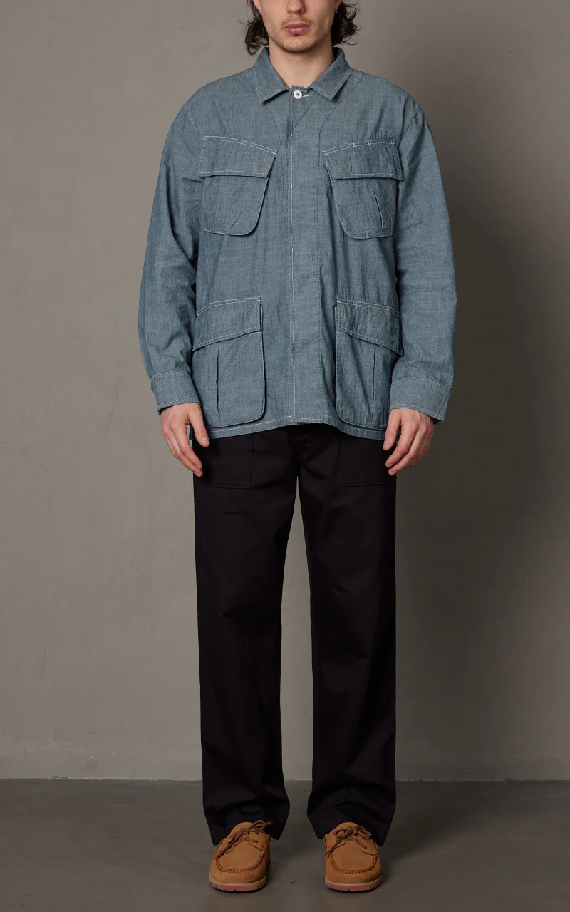 Universal Works Jungle Jacket Chambray Indigo - Image 2