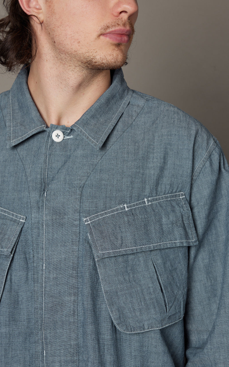 Universal Works Jungle Jacket Chambray Indigo - Image 6