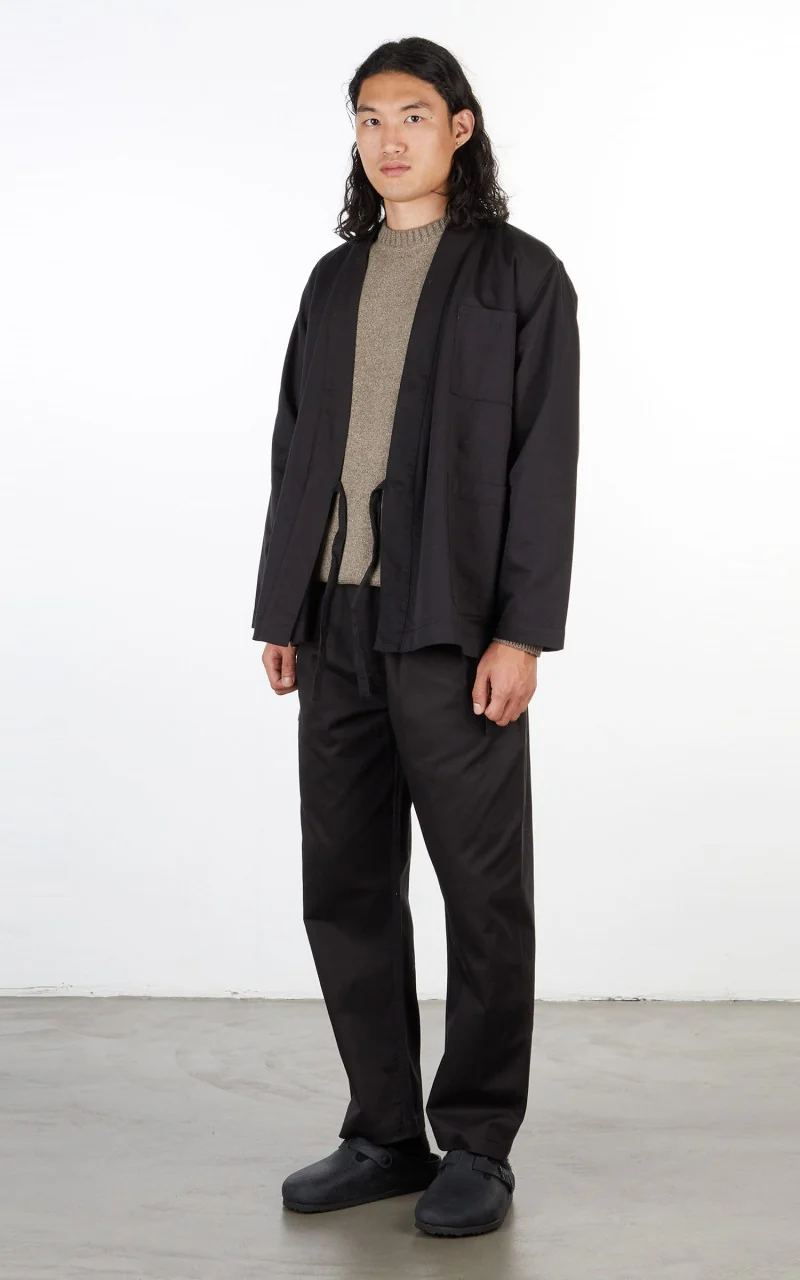 Universal Works Kyoto Work Jacket Twill Black - Image 4