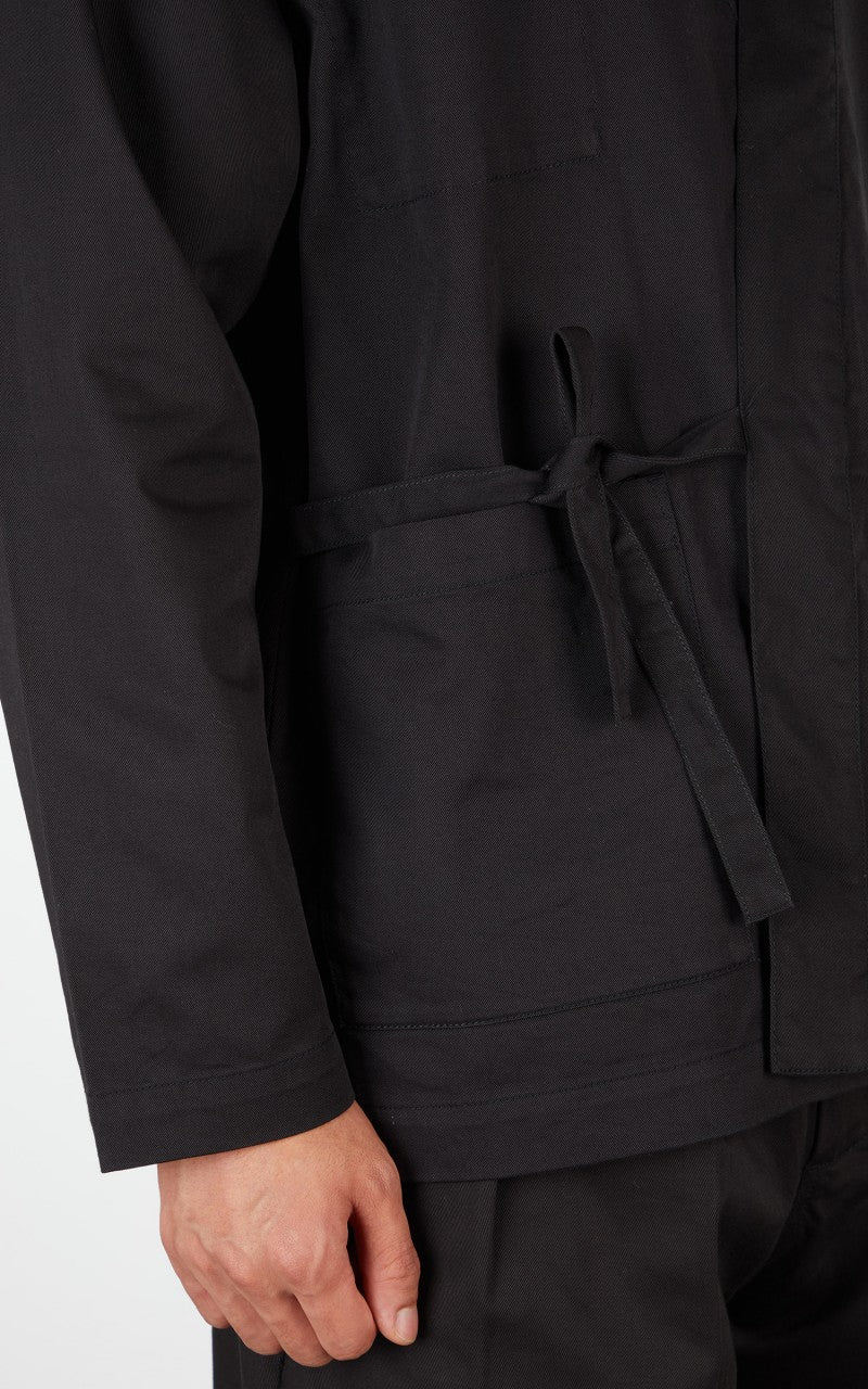 Universal Works Kyoto Work Jacket Twill Black - Image 7