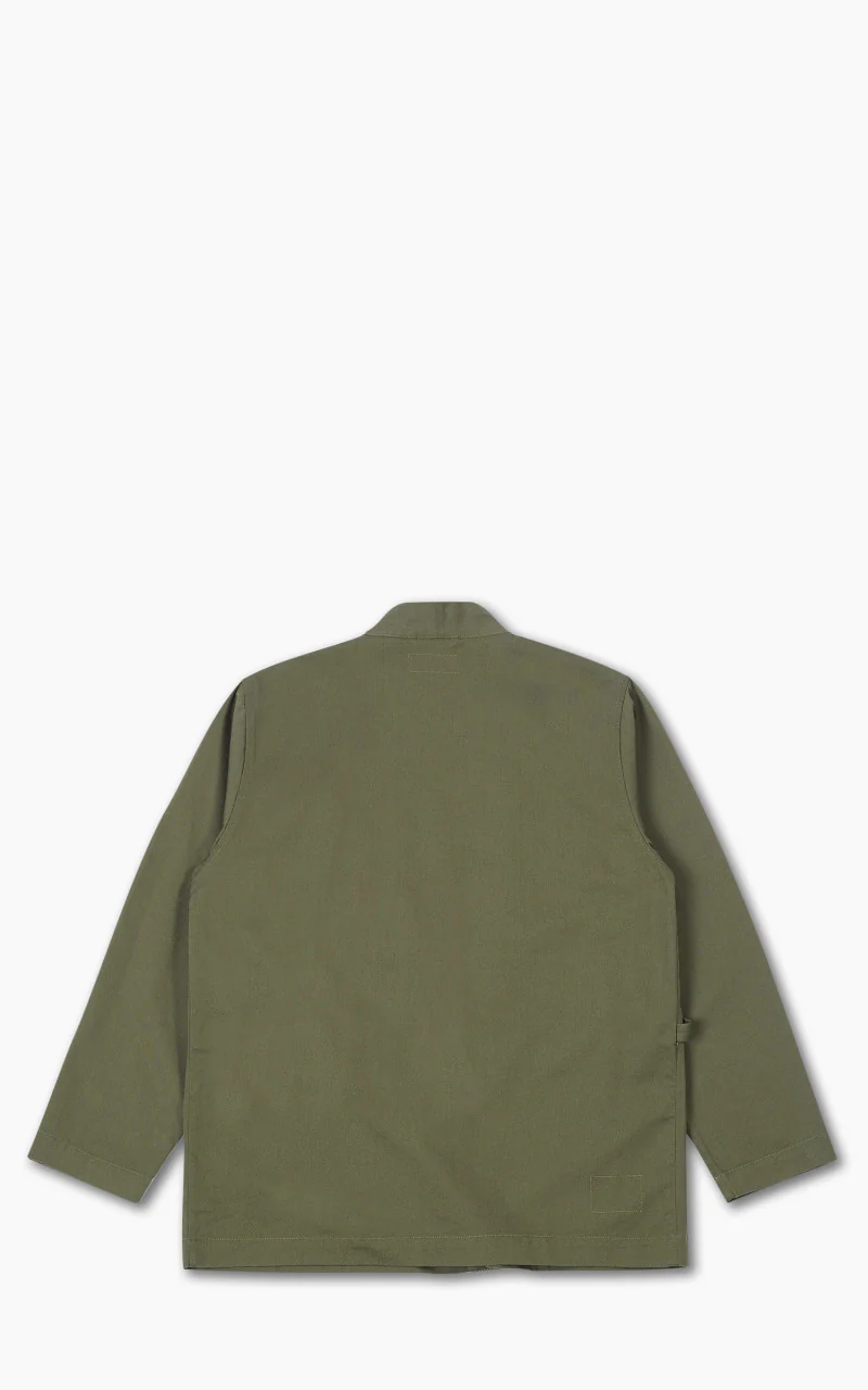 Universal Works Kyoto Work Jacket Twill Light Olive - Image 11
