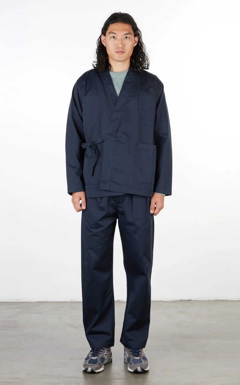 Universal Works Kyoto Work Jacket Twill Navy - Image 2