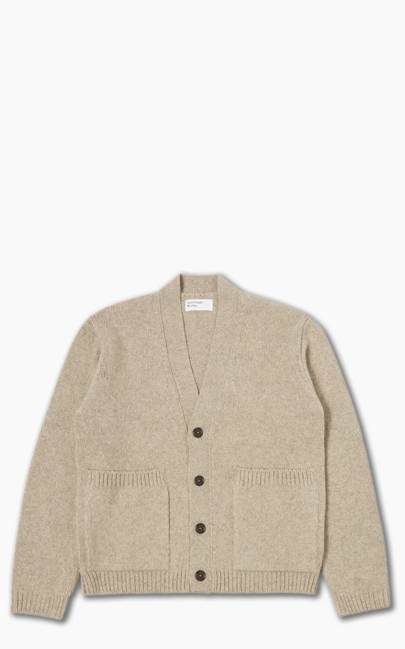 Universal Works Langdale Cardigan Eco Wool Oatmeal