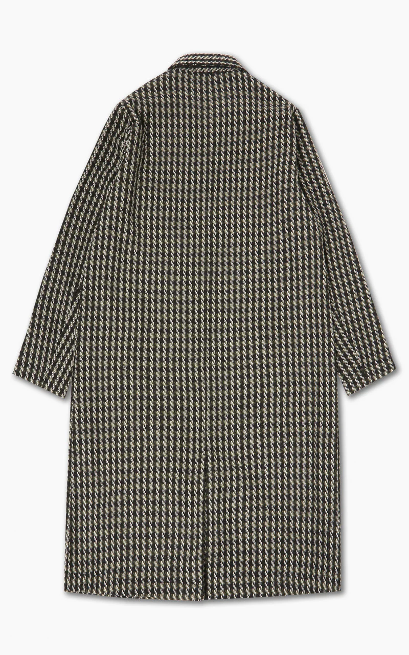 Universal Works Long Swing Overcoat Cortina Tweed Olive - Image 14