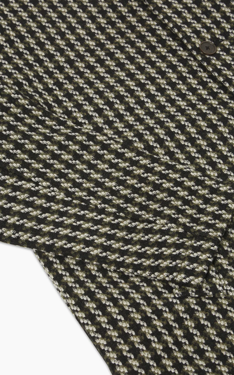 Universal Works Long Swing Overcoat Cortina Tweed Olive - Image 7