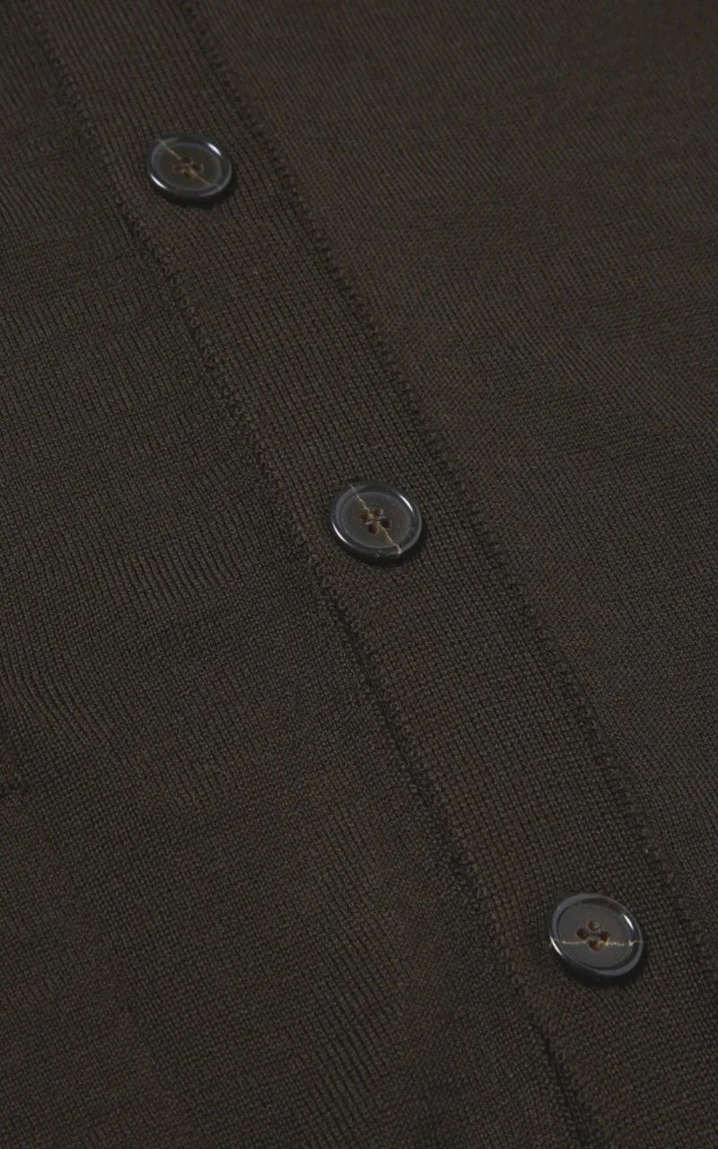 Universal Works Loose Cardigan Merino Knit Brown - Image 5