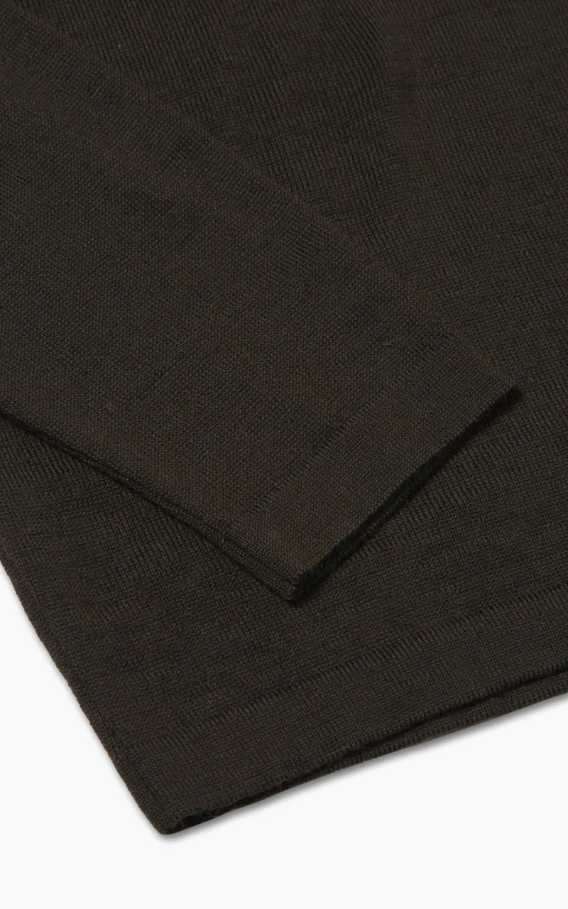 Universal Works Loose Polo Merino Knit Brown - Image 9