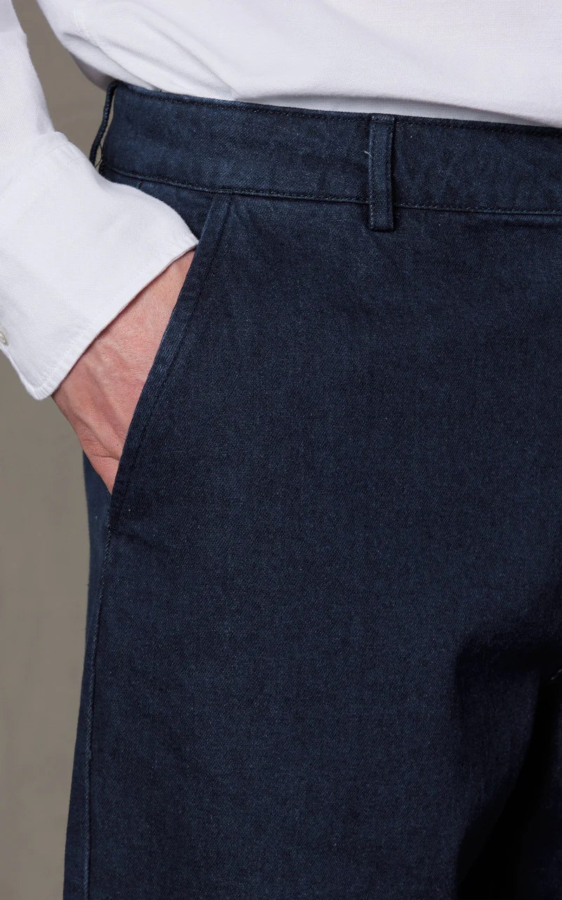 Universal Works Military Chino Denim Indigo - Image 6