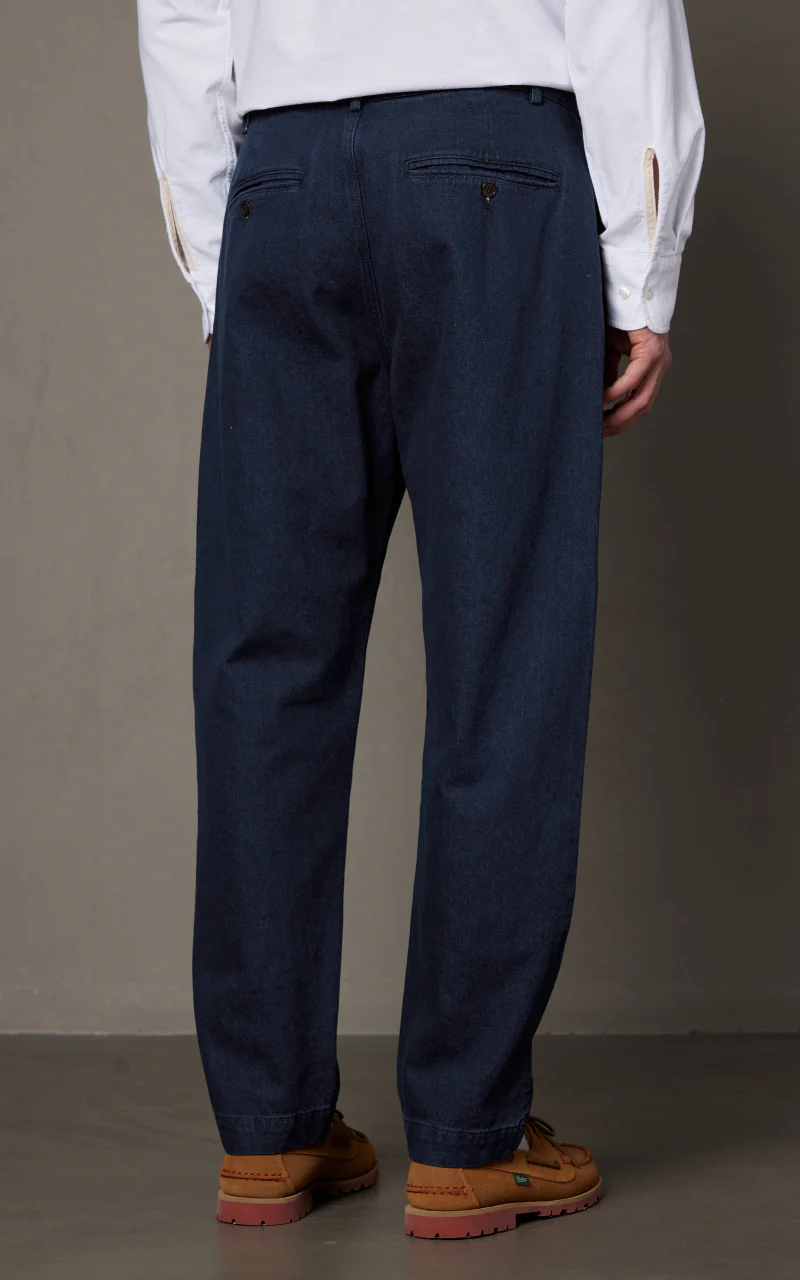 Universal Works Military Chino Denim Indigo - Image 7