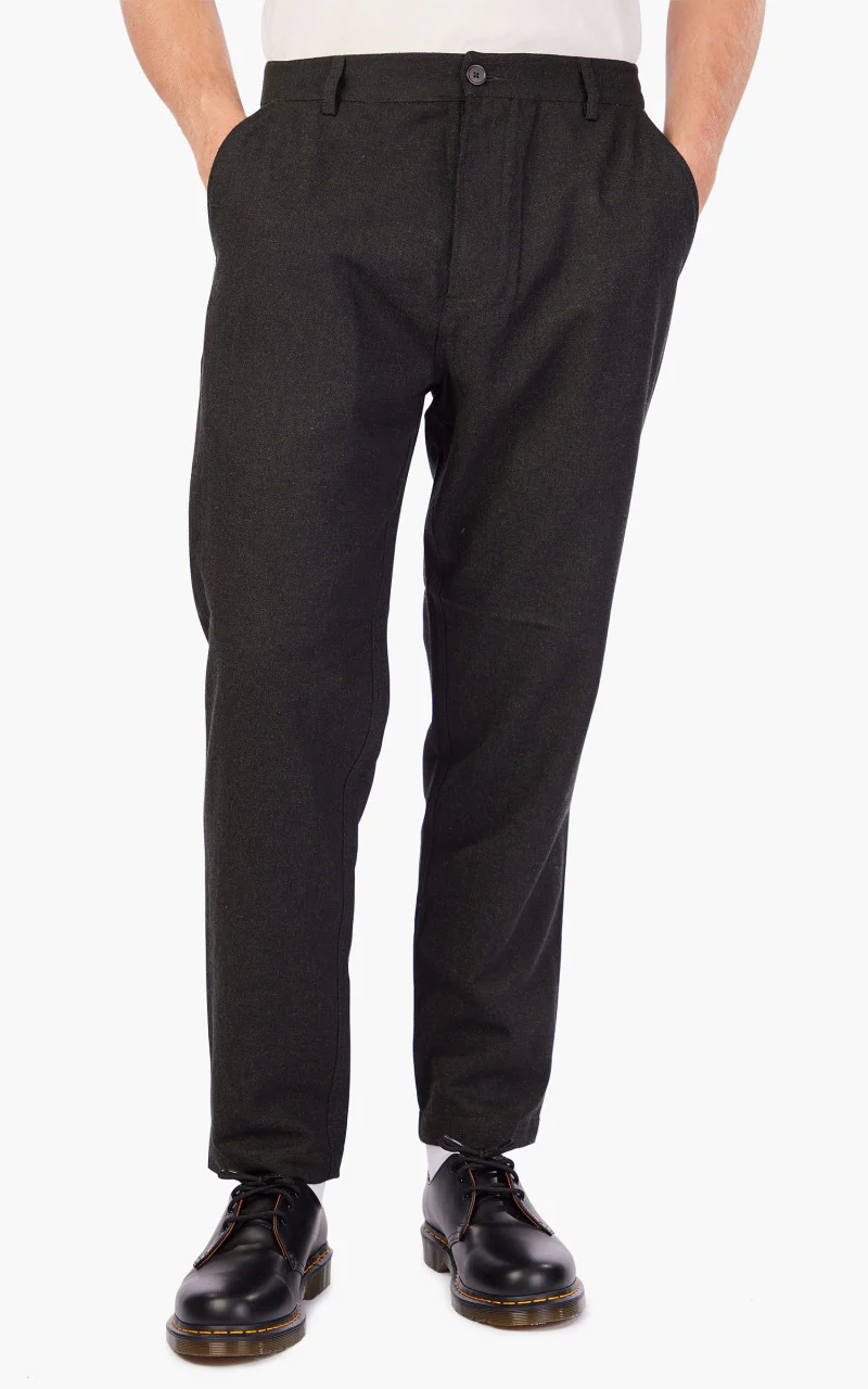 Universal Works Military Chino Italian Tweed Olive - Image 4