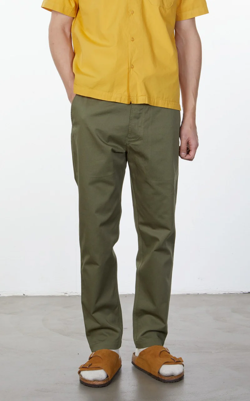 Universal Works Military Chino Twill Light Olive - Image 3