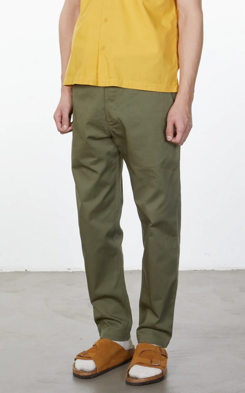 Universal Works Military Chino Twill Light Olive - Image 4