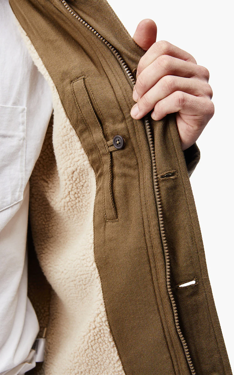Universal Works N1 Jacket Vintage Heavy Twill Olive - Image 12