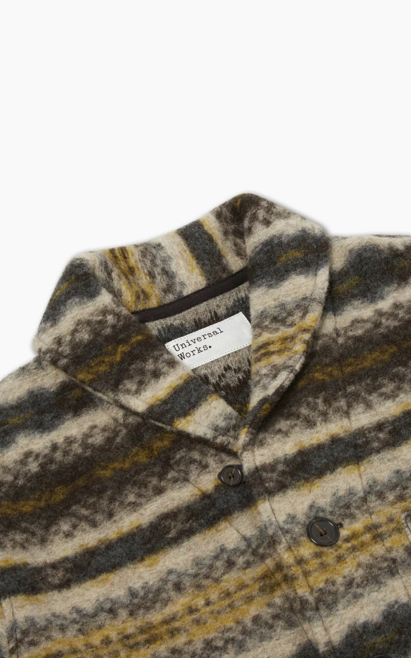 Universal Works New York Cardigan Wool Mix Fairisle - Image 3