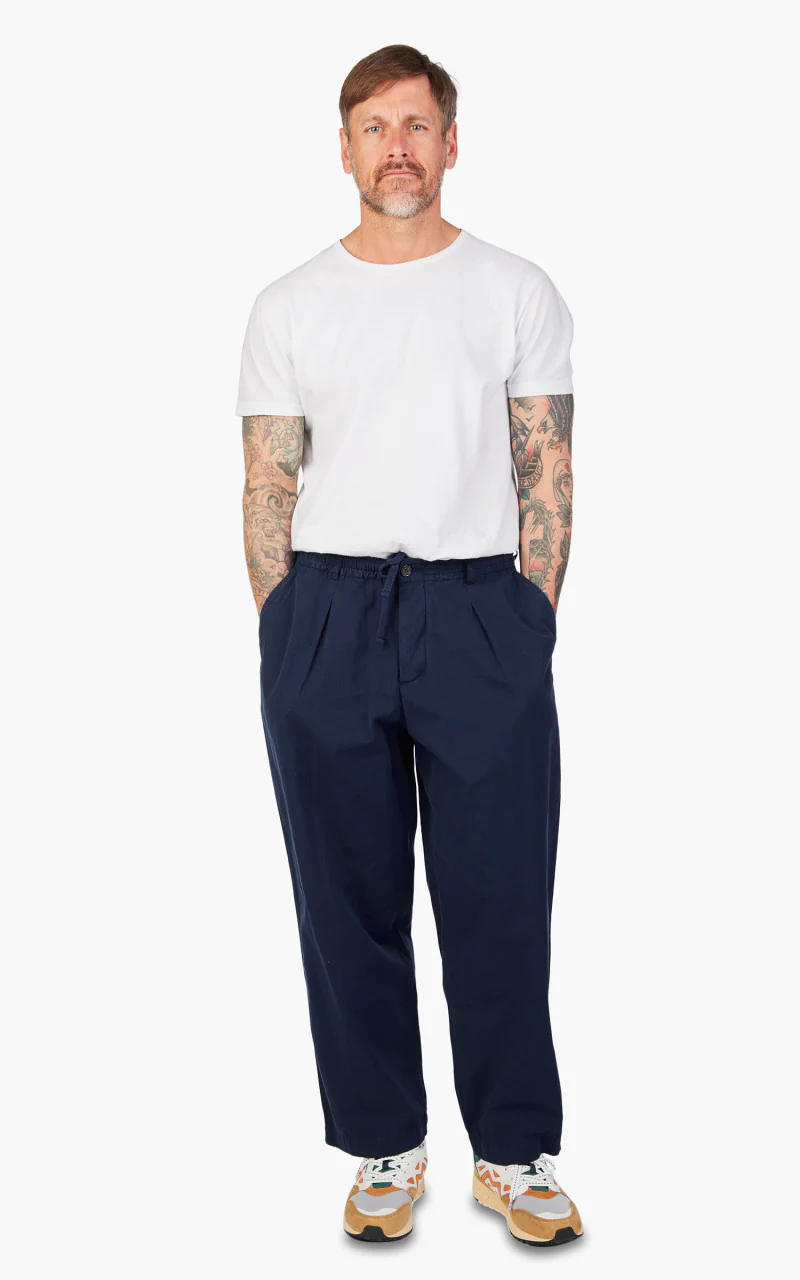 Universal Works Oxford Pant Summer Canvas Navy - Image 2