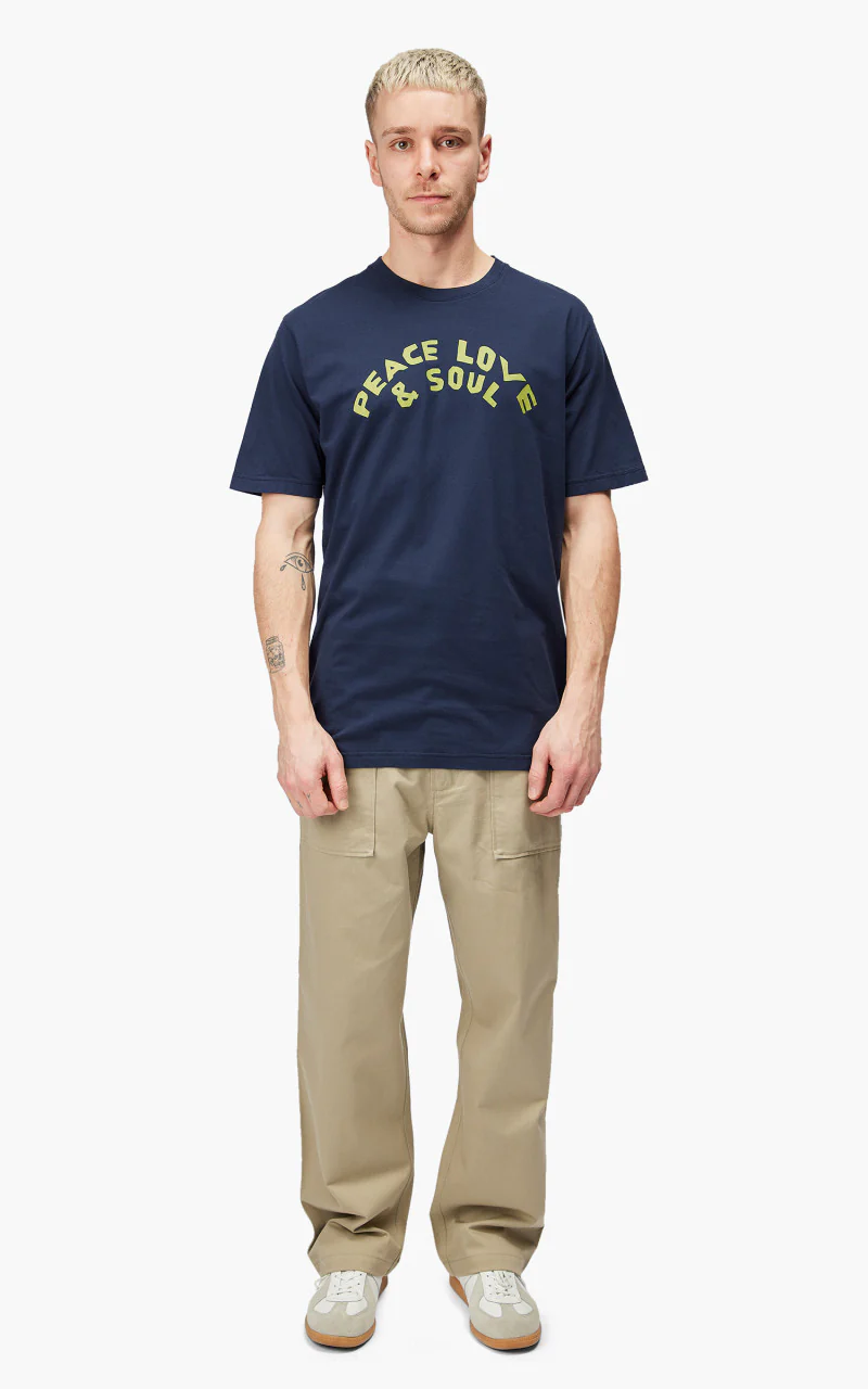 Universal Works Print Tee Organic Jersey Navy - Image 2