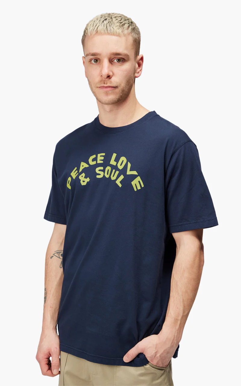 Universal Works Print Tee Organic Jersey Navy - Image 3